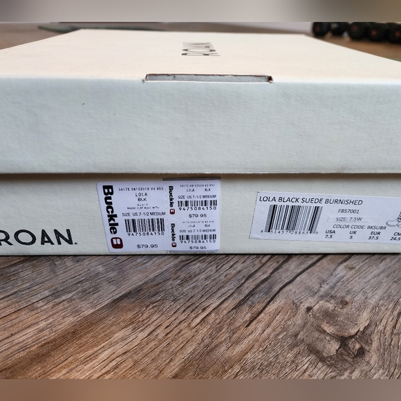 ROAN by Bed Stu Lola Suede Leather Boots Black - Size 7-1/2 - EUC - Picture 9 of 9